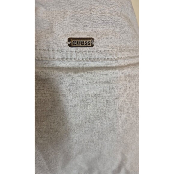 Guess Mens Coated Canvas Moto Jacket Ash Gray Sz M/L - Picture 5 of 11